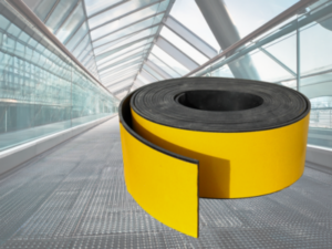 Afbeelding van vulrubber met op de achtergrond een glazen gebouw