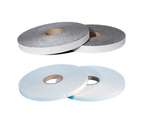2 sets spiegeltape in wit en grijs